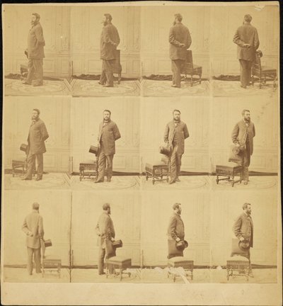 エイドリアントゥルナチョン（1825-1903）、自画像、複数の画像 作： Adrien Tournachon